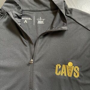 Cleveland Cavs Antigua Black 1/4 Zip Pullover